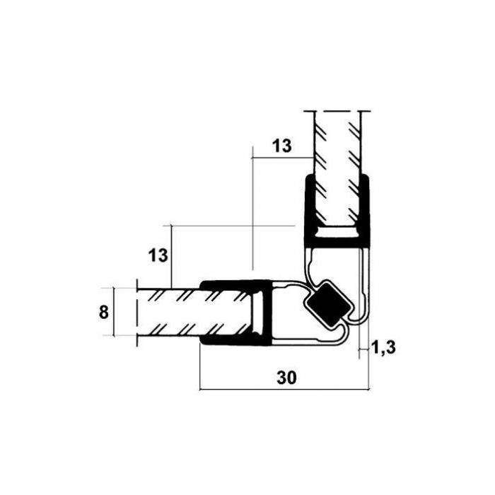 Magnetdichtungsprofile F R Duschen Pvc Transparent Glasst Rke Mm L Mm